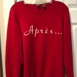 Cashmere sweater. Womens Apres Ski design.